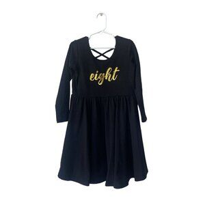 Stelle Dress Happy Birthday Girl Age 8 Size 7 Party Gold Celebration